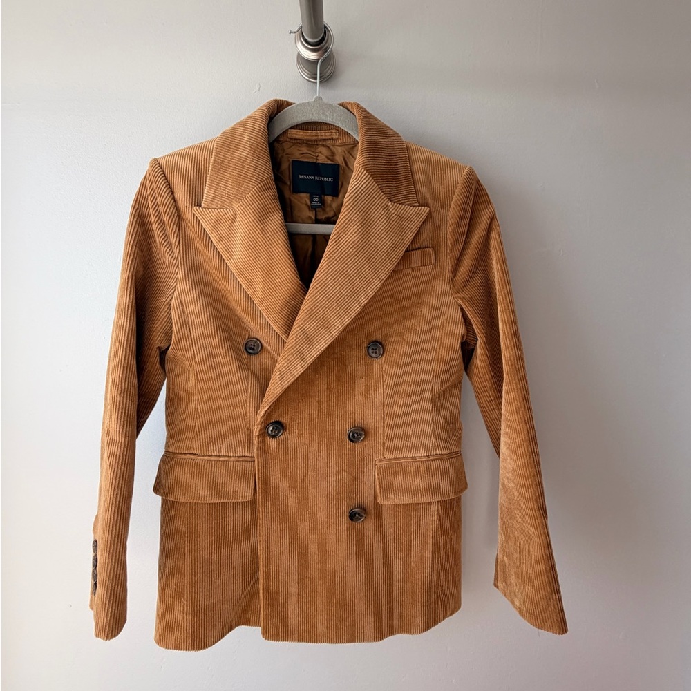 NWOT Banana Republic Rivoli Corduroy Blazer - Camel - Picture 3 of 6